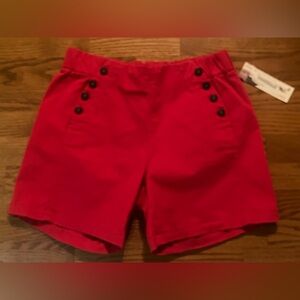 Jag Jeans Women's Tango Red Slip On Sailor Shorts Size 12 New With Tags
